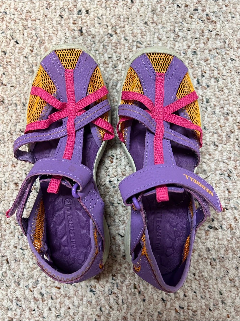 Merrell Kids Purple, Yellow & Pink Active Sandals